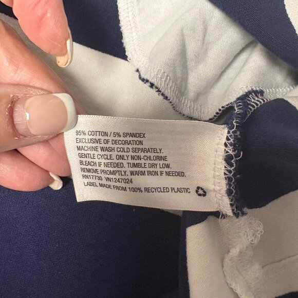 Vineyard Vines Dress Womens Sz XL Navy White Striped Sleeveless Nautical Casual - Picture 7 of 9